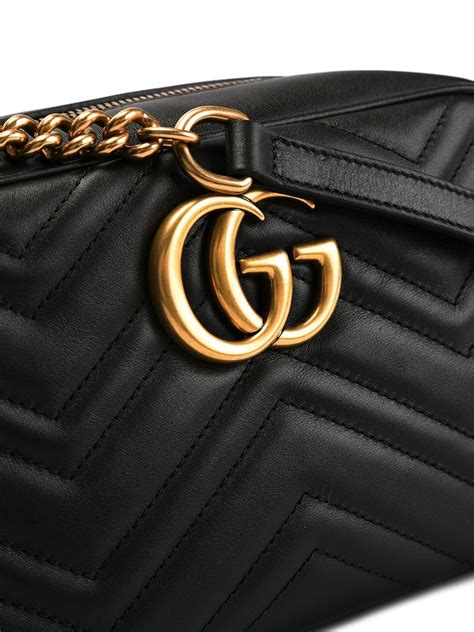 gucci black quilted crossbody|Gucci black crossbody camera bag.